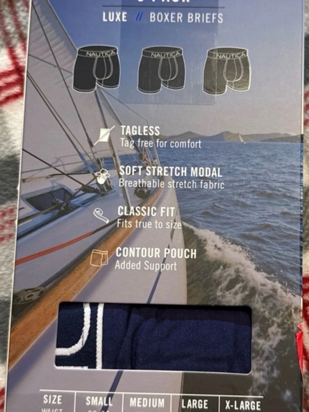 Nautica Men's Navy & Royal Blue Boxer Briefs - 3 Pack